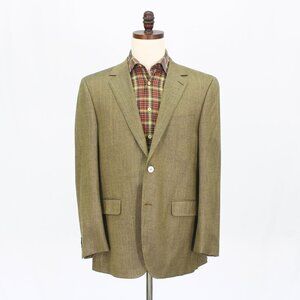 Byron 44R Brown Blazer Sport Coat Jacket 2-Button Herringbone Y523